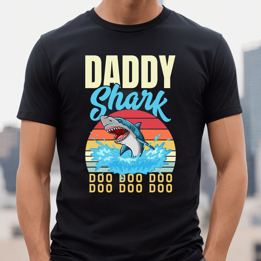 Daddy Shark - Ready to Press DTF Transfer Full Color