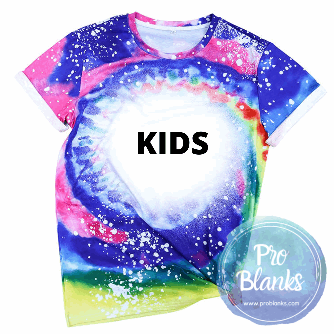 *SALE* RTS- YOUTH - Tie Dye - Faux Bleached 100% Polyester T-Shirts - Pro Blanks