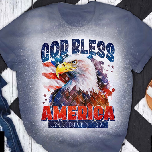 God Bless America - Ready to Press DTF Transfer Full Color