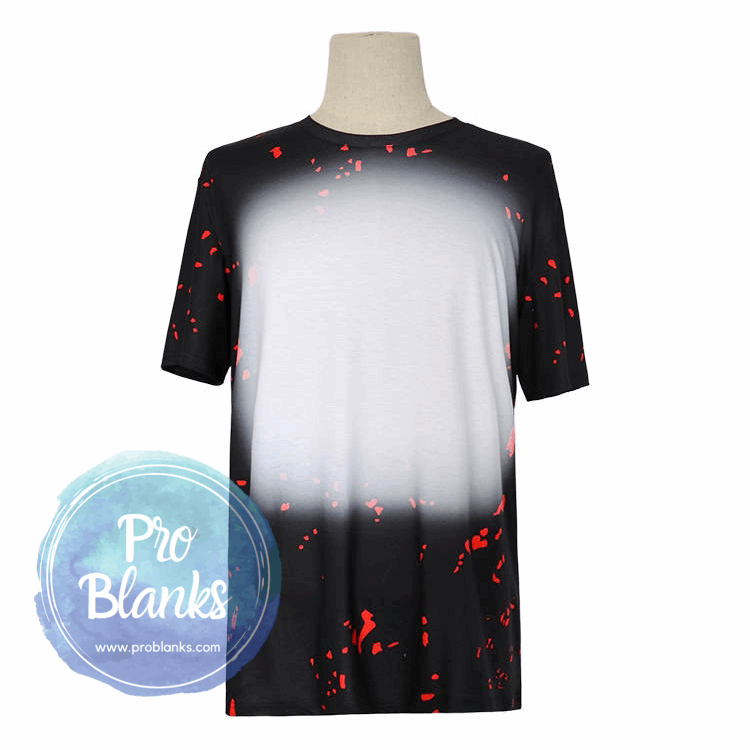 *SALE* RTS - Black Bloody Hands- Faux Bleached 100% Polyester T-shirts - Pro Blanks