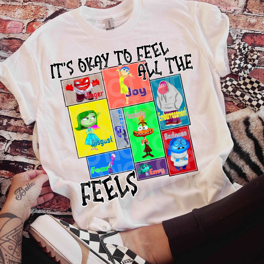 All The Feels #3422 - Ready to Press DTF Transfer Full Color - Pro Blanks