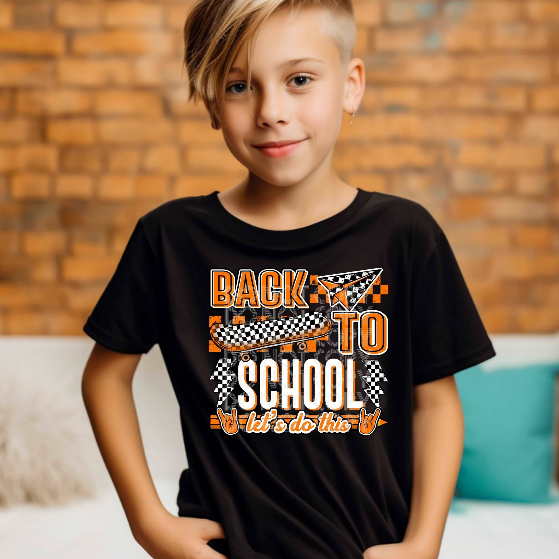Back To School White Let's Do This #3366 - Ready to Press DTF Transfer Full Color - Pro Blanks
