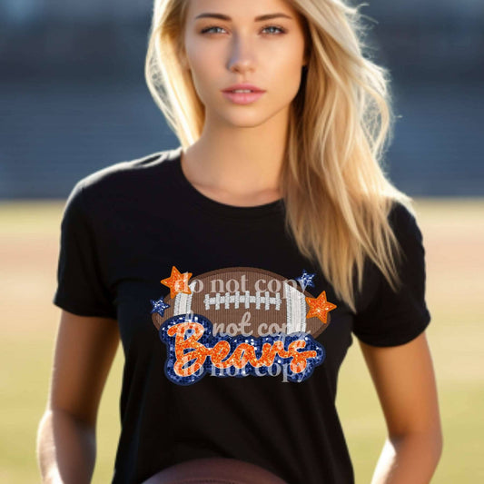 Bears Sequins & Embroidered - Ready to Press DTF Transfer Full Color - Pro Blanks