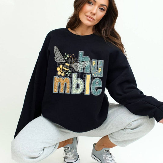 Bee Humble #1397  - Ready to Press DTF Transfer Full Color - Pro Blanks