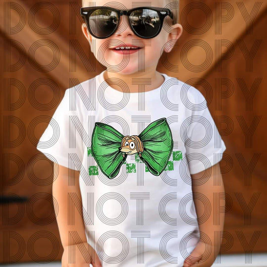 Blue Dog Green Bowtie #3091 - Ready to Press DTF Transfer Full Color - Pro Blanks