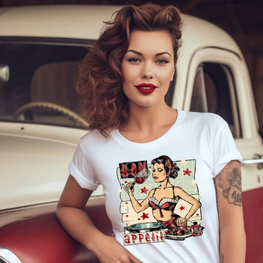 Bon Appetit #1536  - Ready to Press DTF Transfer Full Color - Pro Blanks