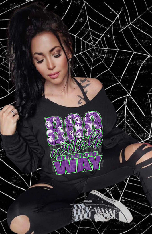 Boo Witch #3671 - Ready to Press DTF Transfer Full Color - Pro Blanks