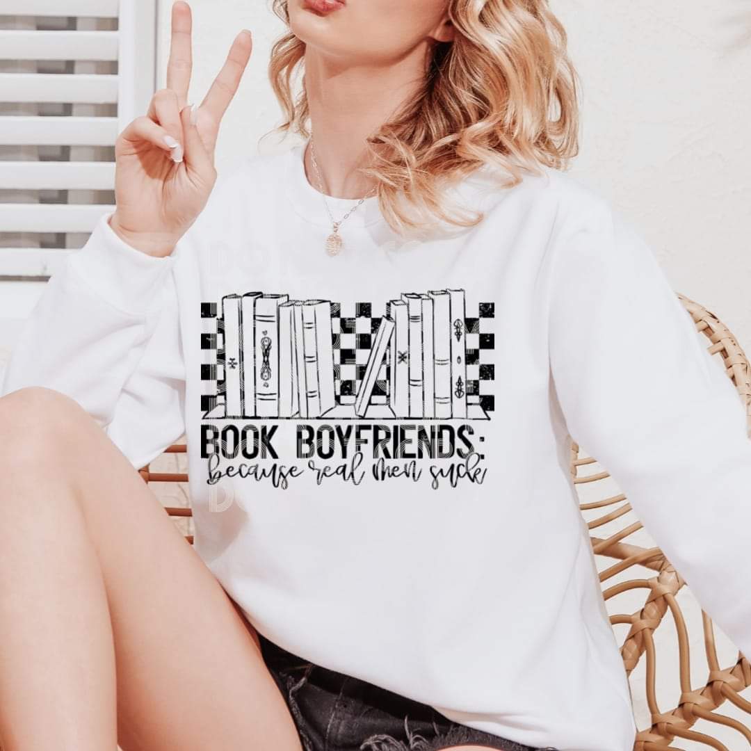 Book Boyfriends Because #1234 - Ready to Press DTF Transfer Full Color - Pro Blanks