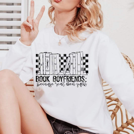 Book Boyfriends Because #1234 - Ready to Press DTF Transfer Full Color - Pro Blanks