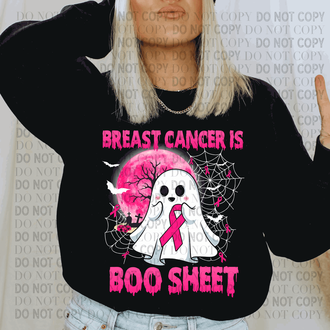 Breast Cancer Is Boo-Sheet - Ready to Press DTF Transfer Full Color ...