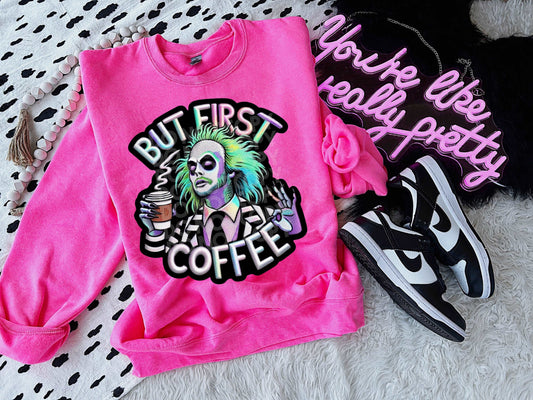 But First Coffee #3708 - Ready to Press DTF Transfer Full Color - Pro Blanks