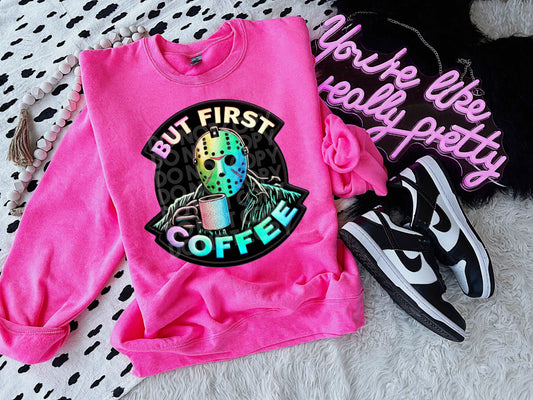 But First Coffee #3714 - Ready to Press DTF Transfer Full Color - Pro Blanks