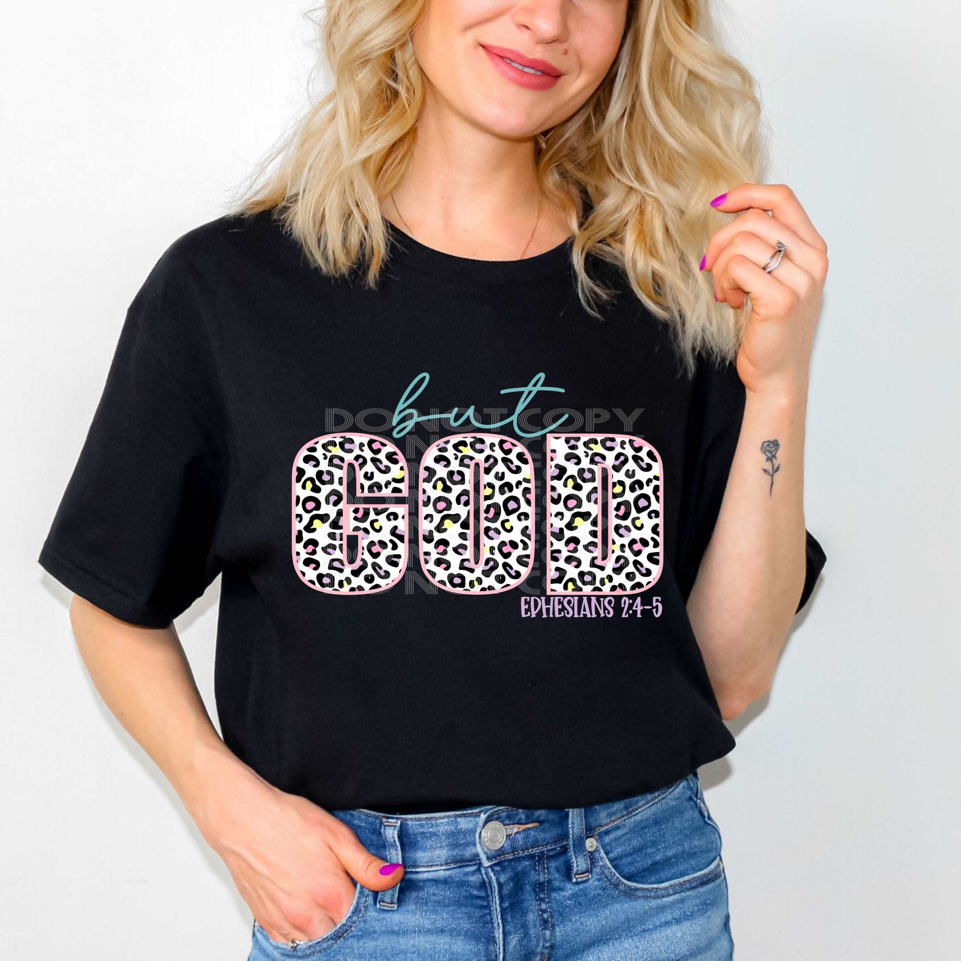 But God #3011 - Ready to Press DTF Transfer Full Color - Pro Blanks