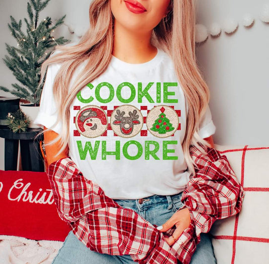 Cookie Whore #1033 - Ready to Press DTF Transfer Full Color - Pro Blanks