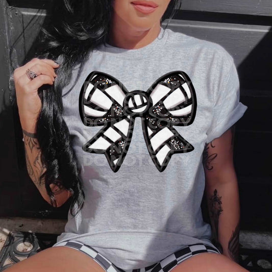 Coquette Bow - Volleyball #3059- Ready to Press DTF Transfer Full Color - Pro Blanks