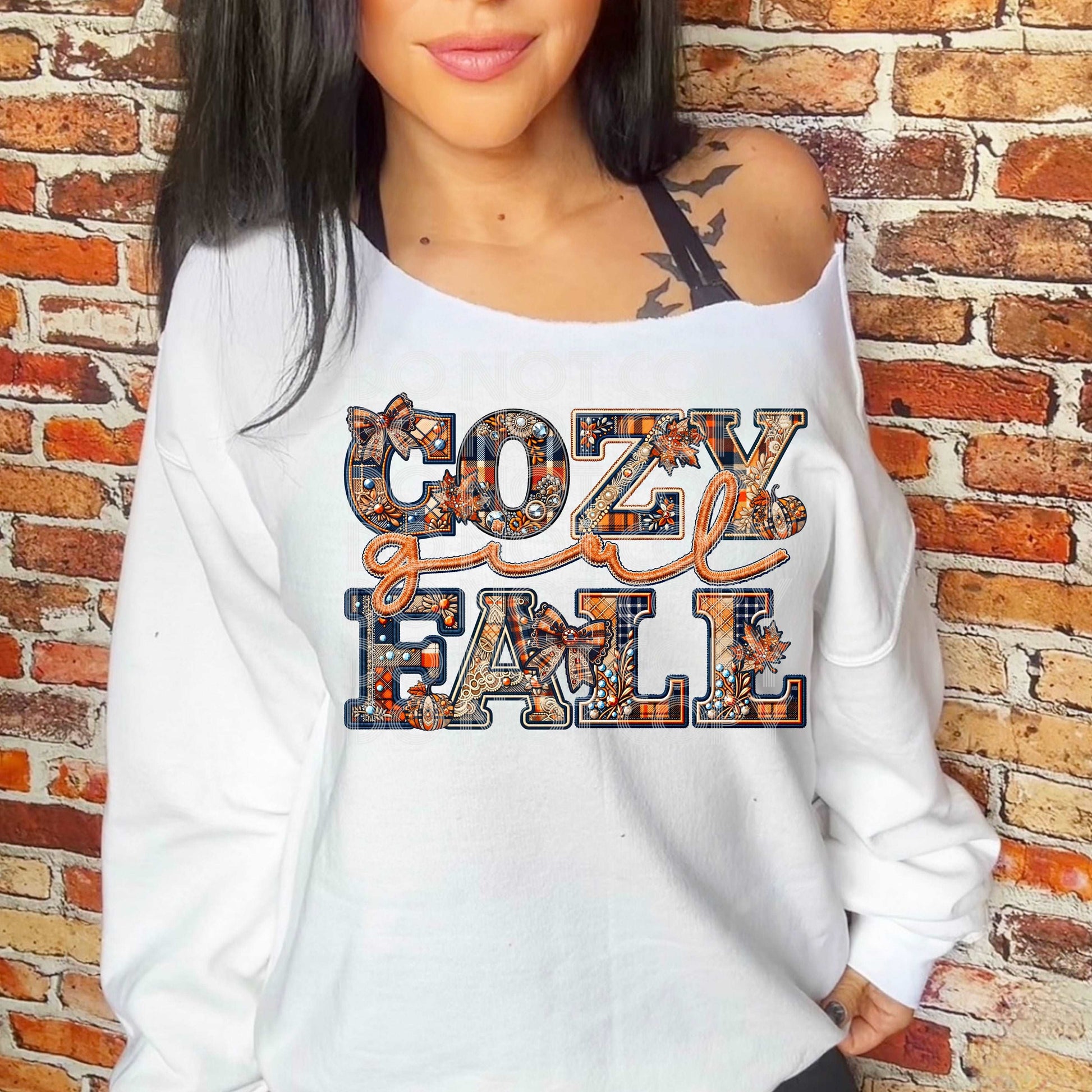 Cozy Girl Fall #3680 - Ready to Press DTF Transfer Full Color - Pro Blanks