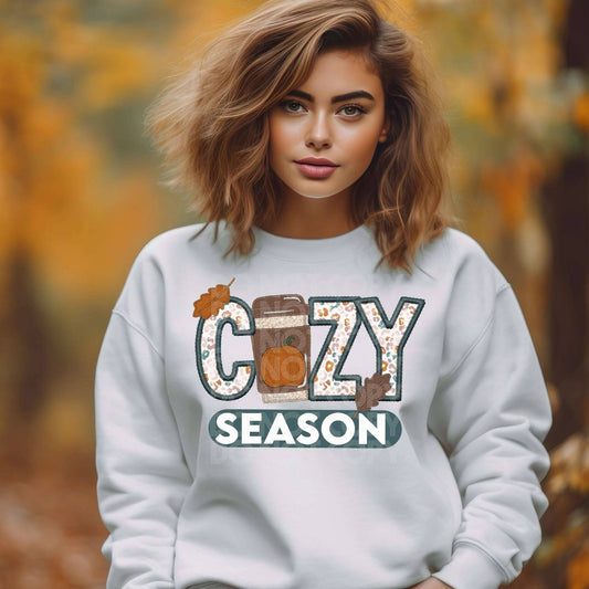 Cozy Season Pumpkin Spice #1102 - Ready to Press DTF Transfer Full Color - Pro Blanks