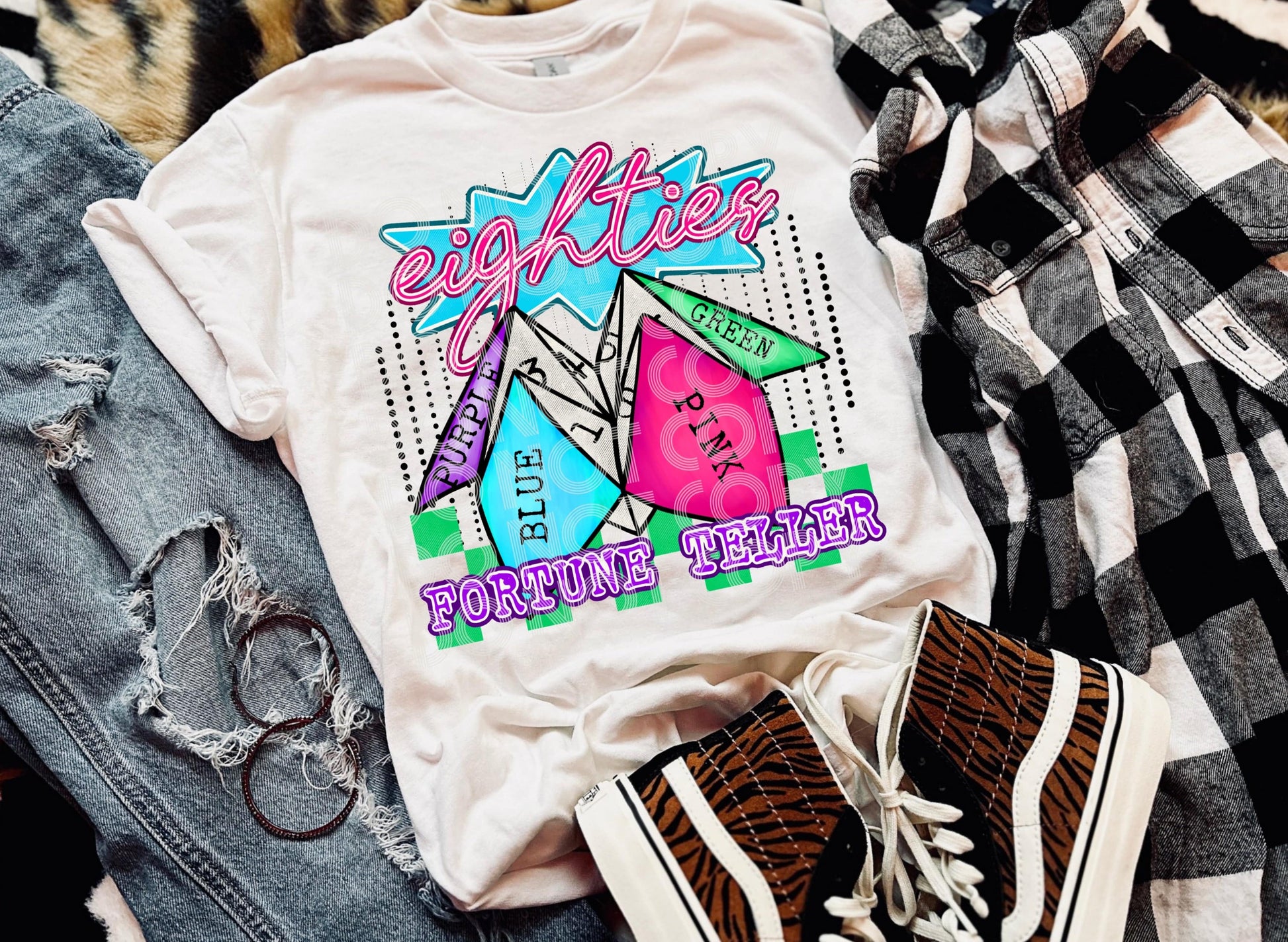 Eighties Fortune Teller #3914 - Ready to Press DTF Transfer Full Color - Pro Blanks