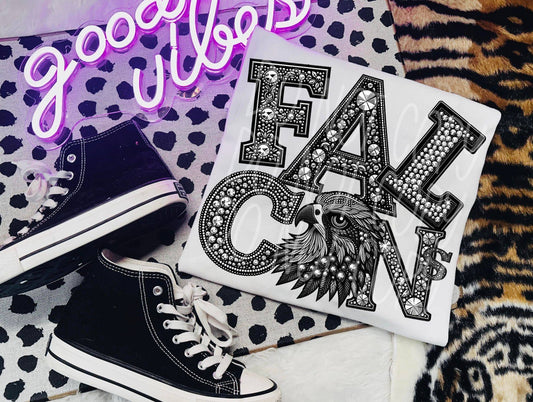 Falcons RhineStone #3499 - Ready to Press DTF Transfer Full Color - Pro Blanks