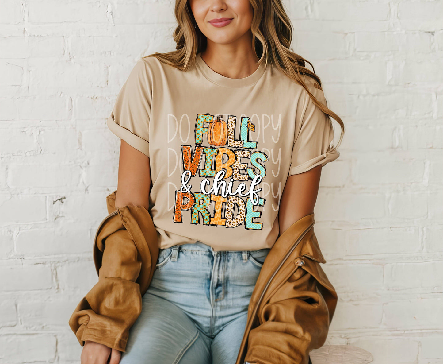 Fall Vibes and Chief Pride #3610 - Ready to Press DTF Transfer Full Color - Pro Blanks