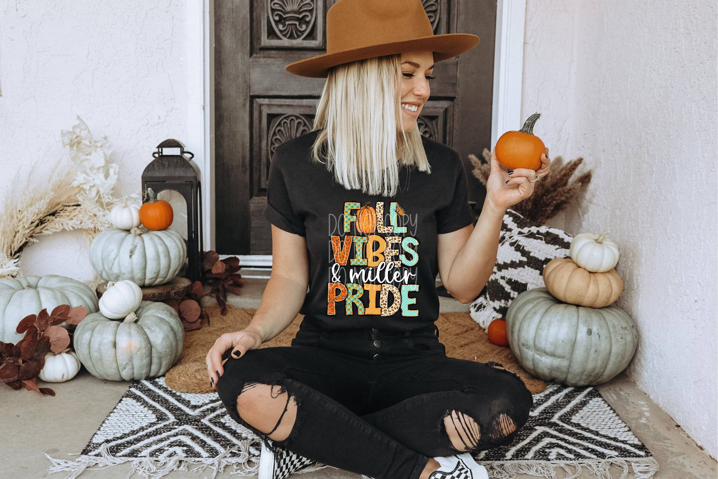 Fall Vibes and Miller Pride #3607 - Ready to Press DTF Transfer Full Color - Pro Blanks