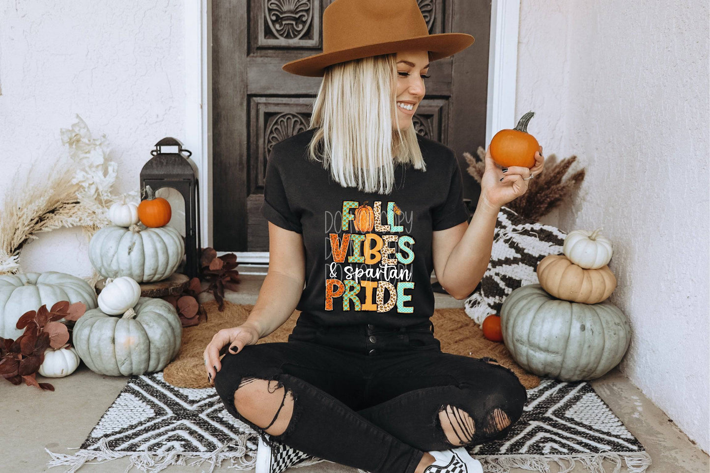 Fall Vibes and Spartan Pride #3603 - Ready to Press DTF Transfer Full Color - Pro Blanks