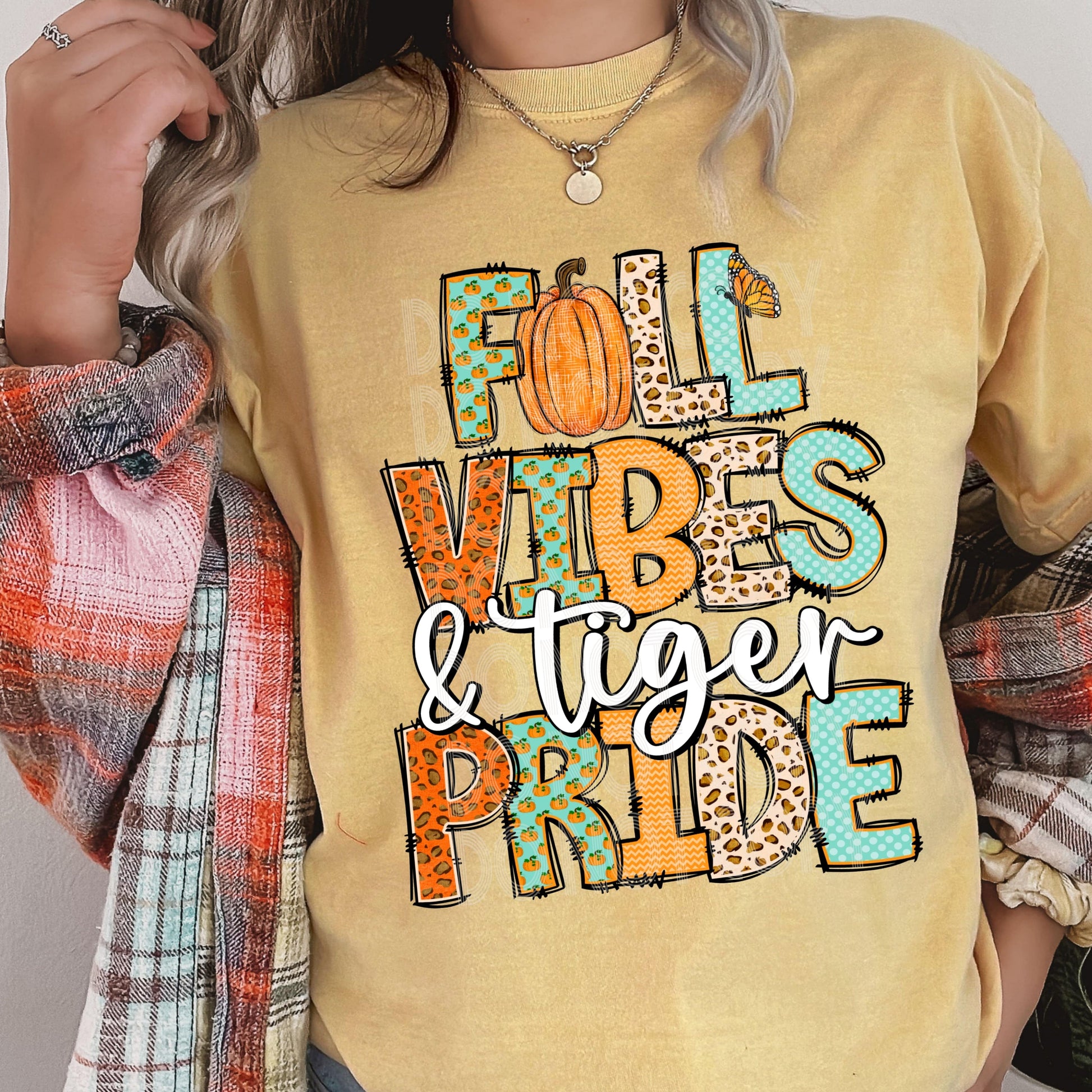 Fall Vibes and Tiger Pride #3570 - Ready to Press DTF Transfer Full Color - Pro Blanks