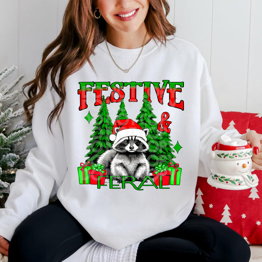 Festive & Feral #4083 - Ready to Press DTF Transfer Full Color - Pro Blanks