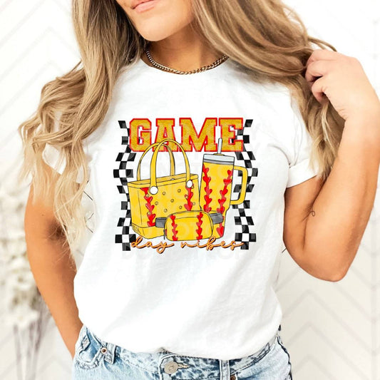 Game Day Vibes Softball #1966 - Ready to Press DTF Transfer Full Color - Pro Blanks