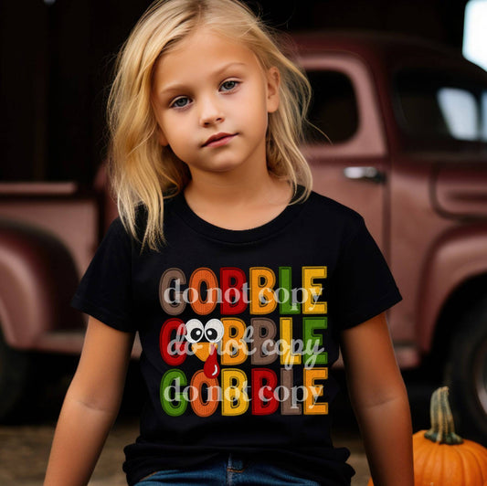 Gobble Gobble Gobble #1057 - Ready to Press DTF Transfer Full Color - Pro Blanks
