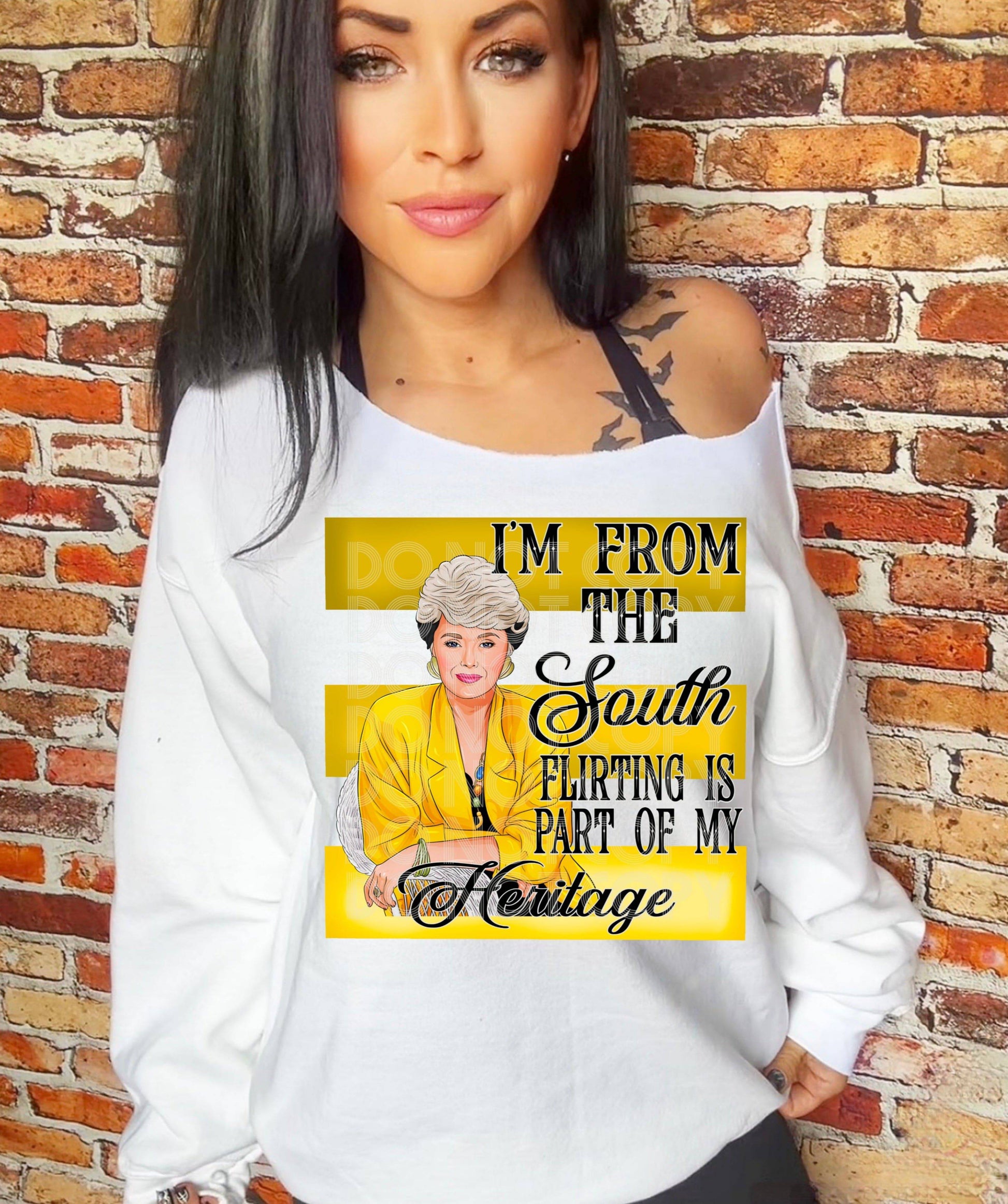 Golden Girl Blanche #3656 - Ready to Press DTF Transfer Full Color - Pro Blanks