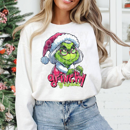 Grandma Grinch #1211 - Ready to Press DTF Transfer Full Color - Pro Blanks