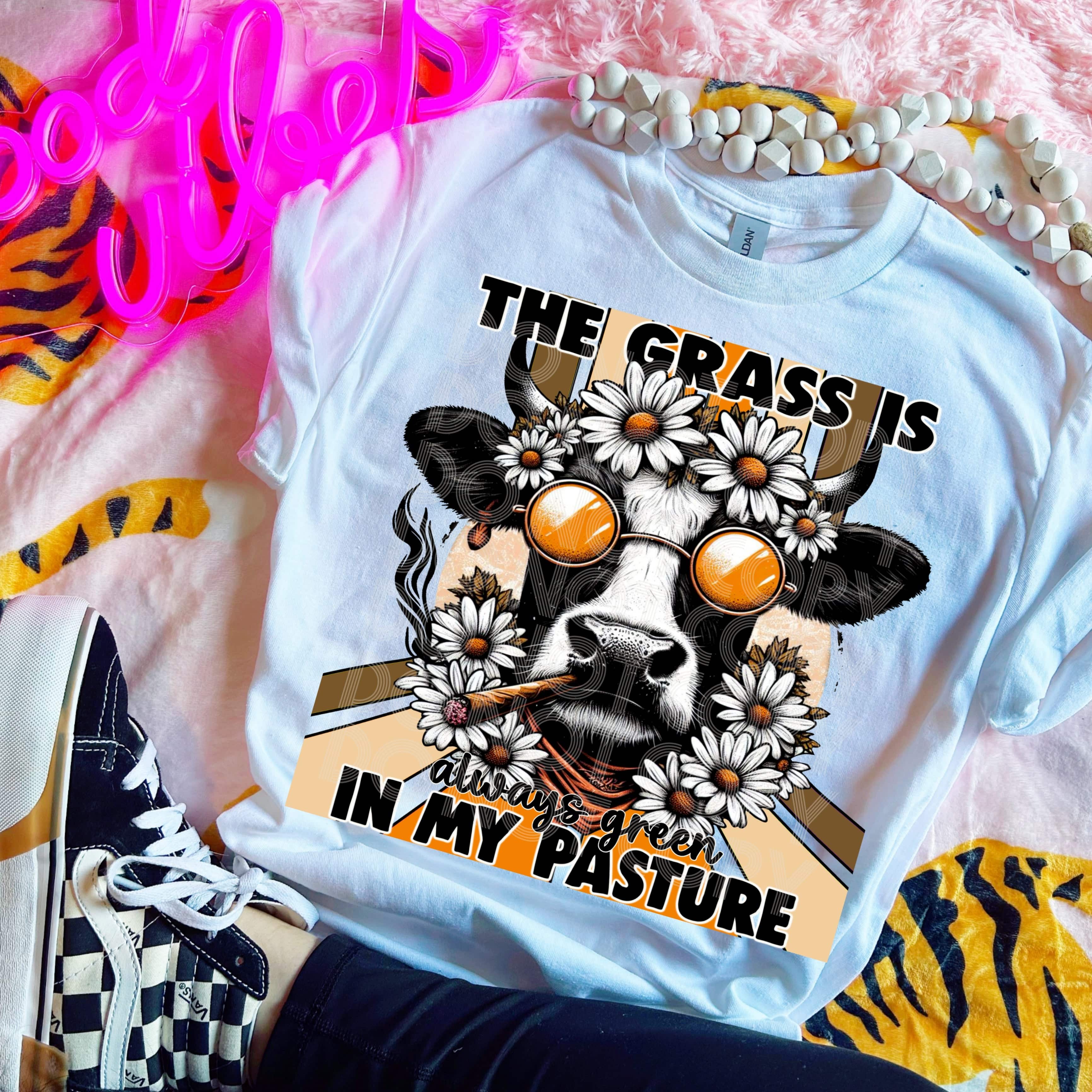 Grass Is Always Green #3390 - Ready to Press DTF Transfer Full Color ...
