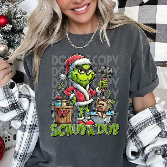 Groomer Grinch #1157 - Ready to Press DTF Transfer Full Color - Pro Blanks
