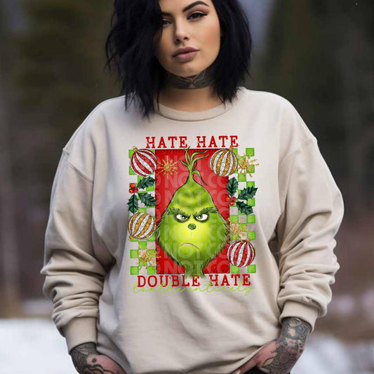 Hate Hate Double Hate #1125 - Ready to Press DTF Transfer Full Color - Pro Blanks