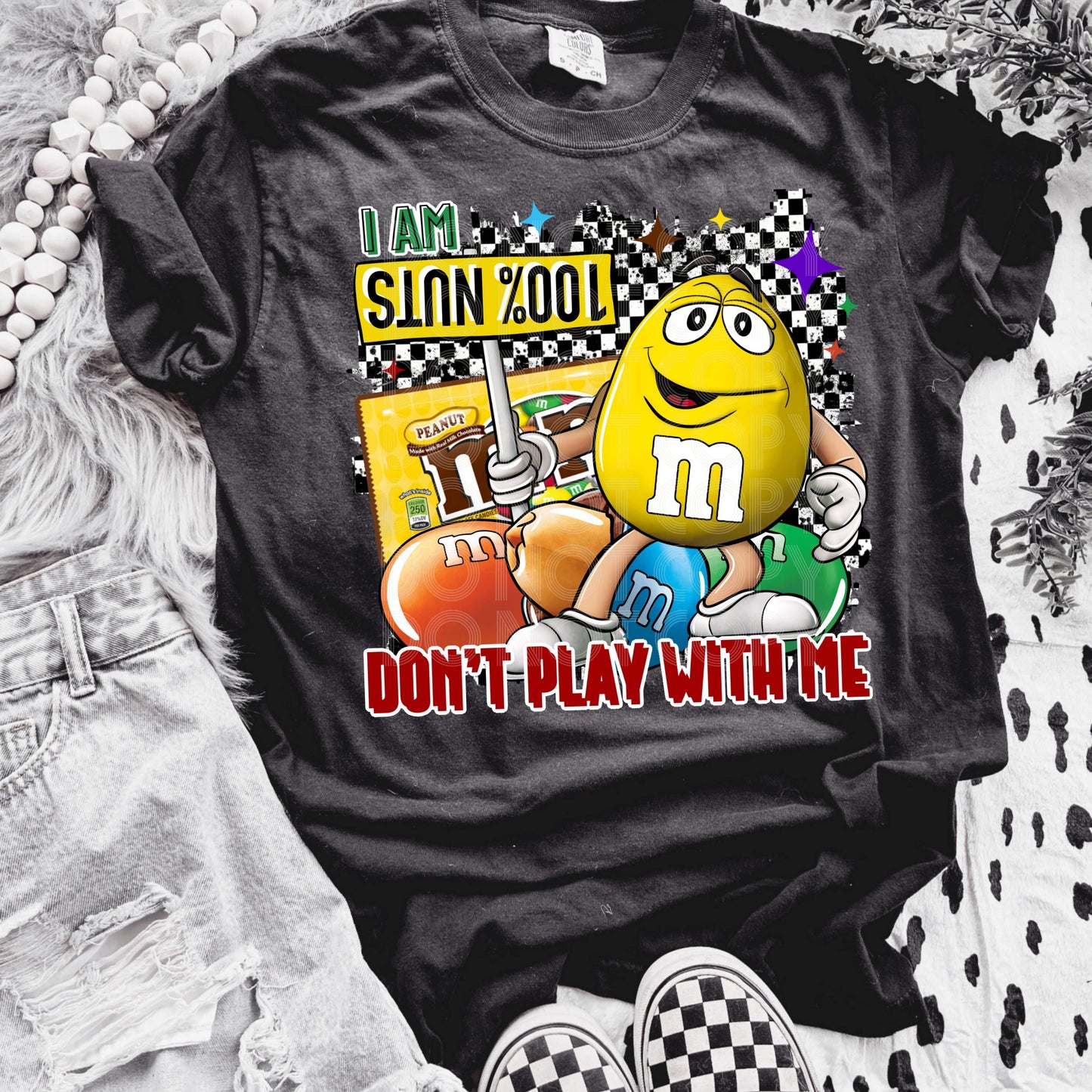 I Am 100% Nuts #3381 - Ready to Press DTF Transfer Full Color - Pro Blanks