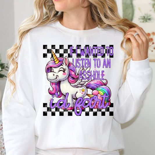 I'd Fart #1480  - Ready to Press DTF Transfer Full Color - Pro Blanks