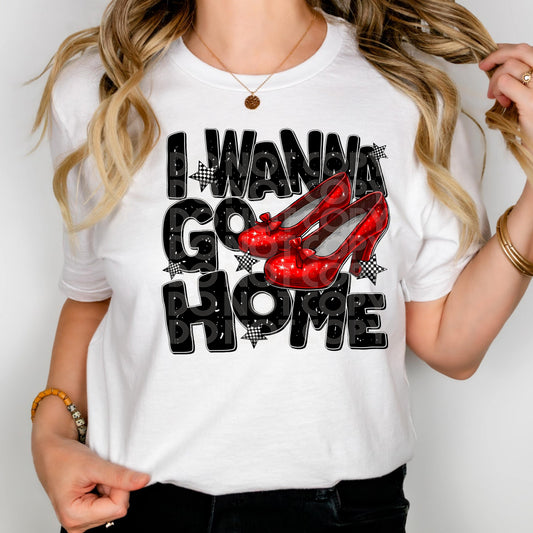 I Wanna Go Home #3152 - Ready to Press DTF Transfer Full Color - Pro Blanks