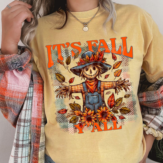 It's Fall Yall  #3768 - Ready to Press DTF Transfer Full Color - Pro Blanks