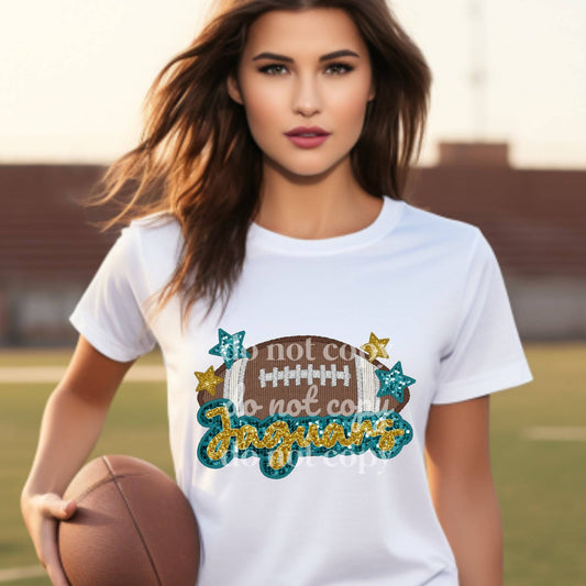 Jaguars Sequins & Embroidered - Ready to Press DTF Transfer Full Color - Pro Blanks