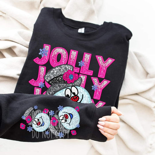 Jolly Happy Soul Sparkle SLEEVE ONLY - Ready to Press DTF Transfer Full Color - Pro Blanks