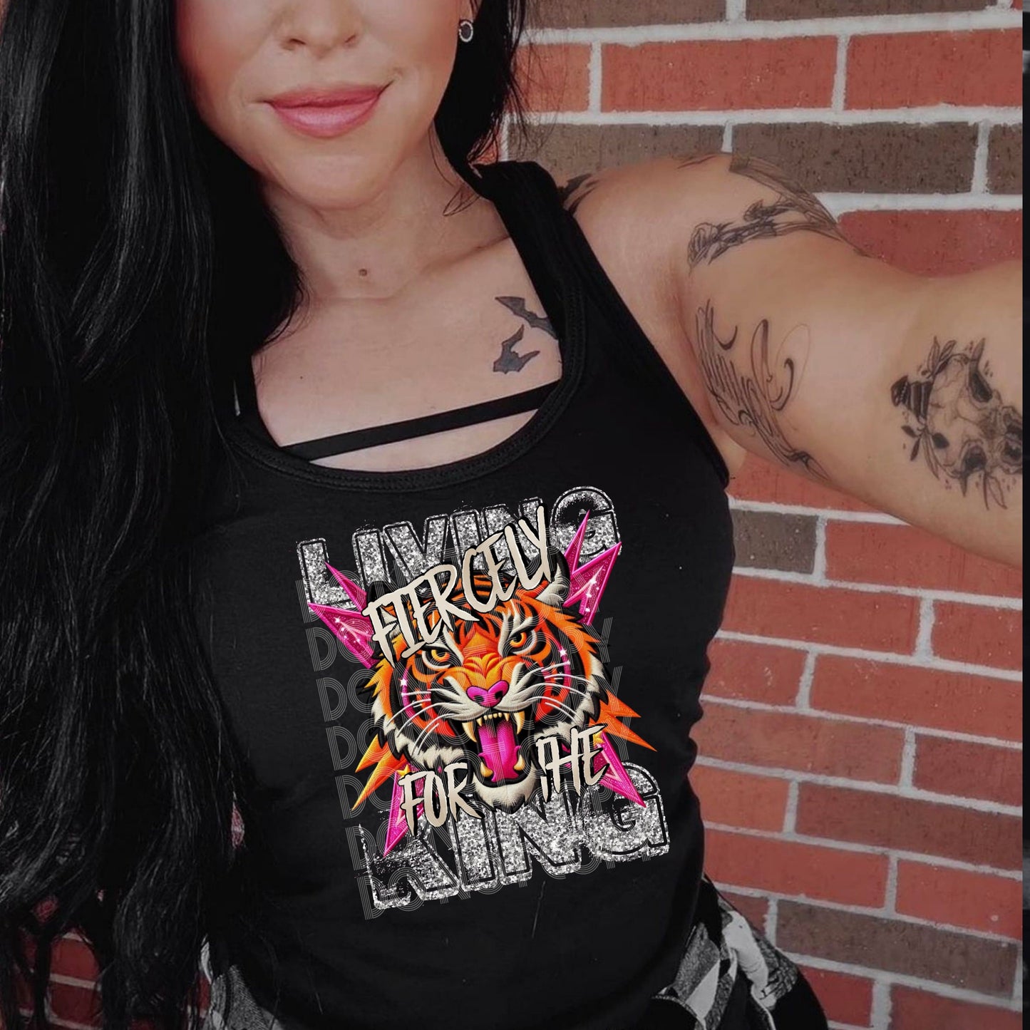 Living Fiercely For The King #3145 - Ready to Press DTF Transfer Full Color - Pro Blanks