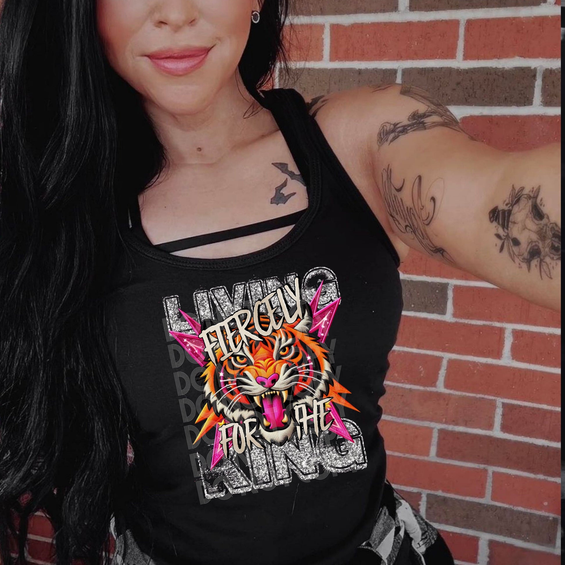 Living Fiercely For The King #3145 - Ready to Press DTF Transfer Full Color - Pro Blanks