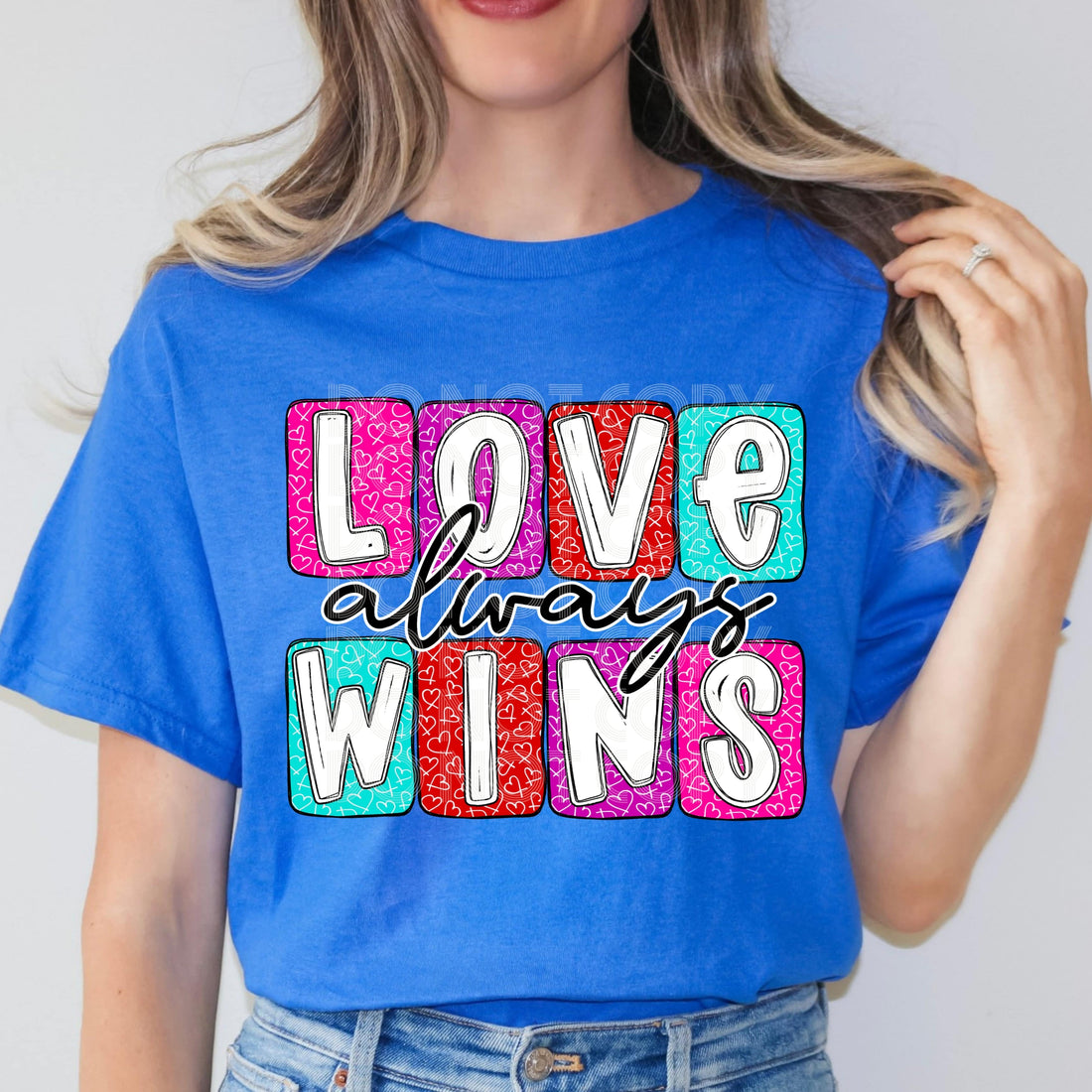 Love Always Wins #3015 - Ready to Press DTF Transfer Full Color – Pro ...