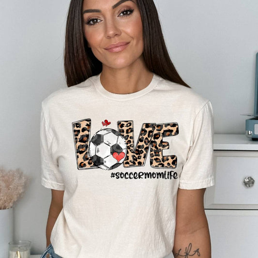 Love Soccer Mom Life #1785 - Ready to Press DTF Transfer Full Color - Pro Blanks