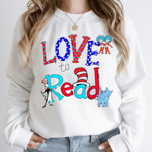 Love to Read- Ready to Press DTF Transfer Full Color - Pro Blanks
