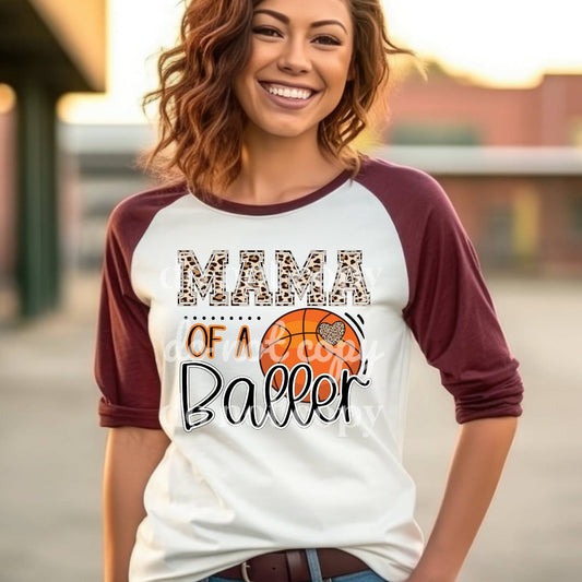 Mama Of A Baller  - Ready to Press DTF Transfer Full Color - Pro Blanks