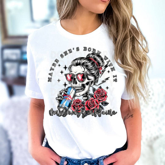 Maybe It's Caffeine Redbull #1869 - Ready to Press DTF Transfer Full Color - Pro Blanks