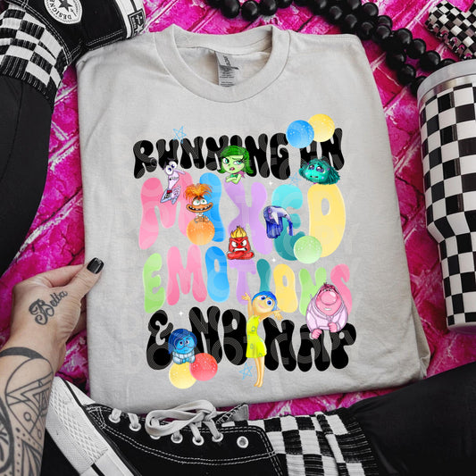Mixed Emotions & No Nap #3477 - Ready to Press DTF Transfer Full Color - Pro Blanks