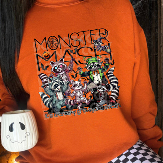 Monster Mash #3689 - Ready to Press DTF Transfer Full Color - Pro Blanks